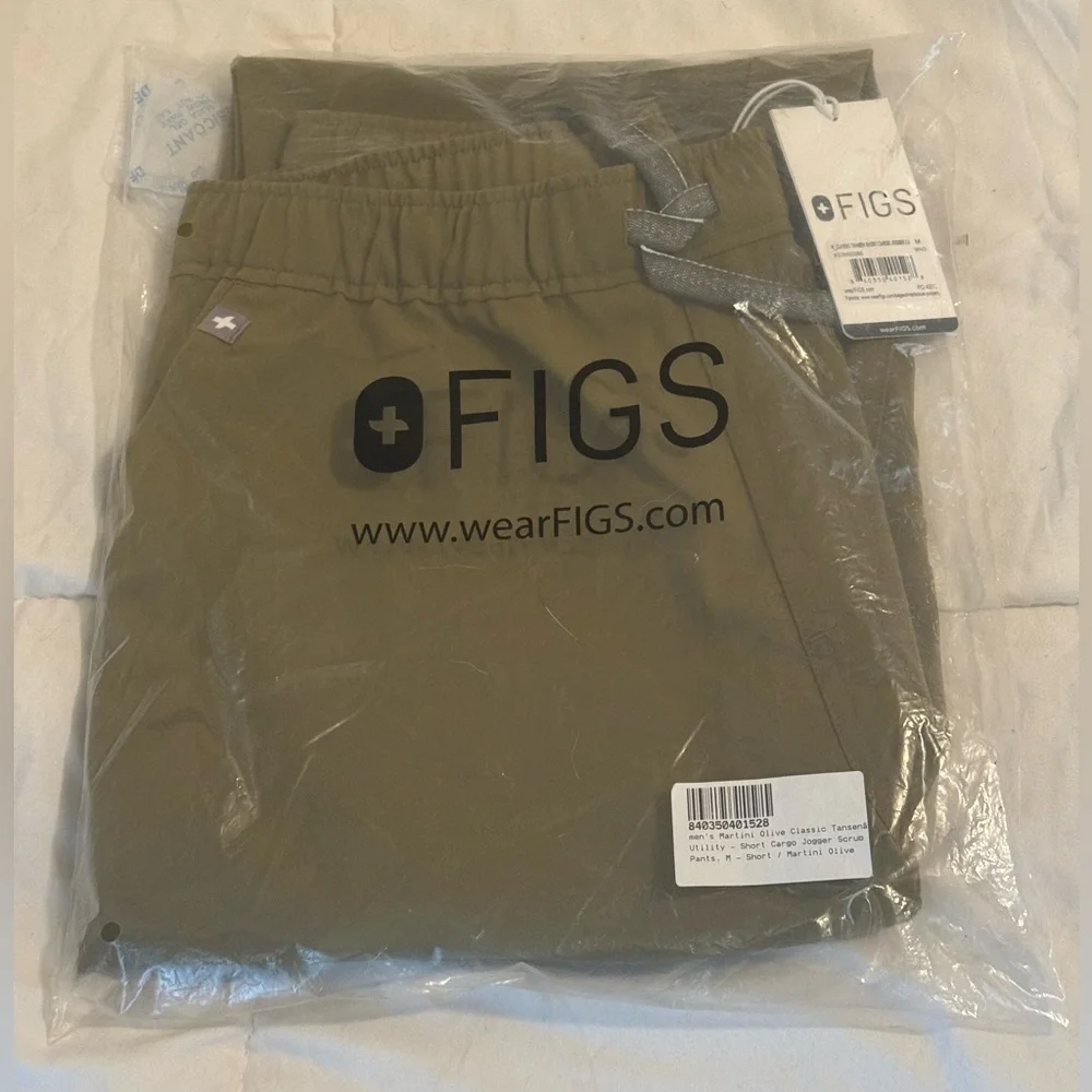 FIGS Men Tansen Double Utility Jogger Scrub Pants NWT Martini Olive MS